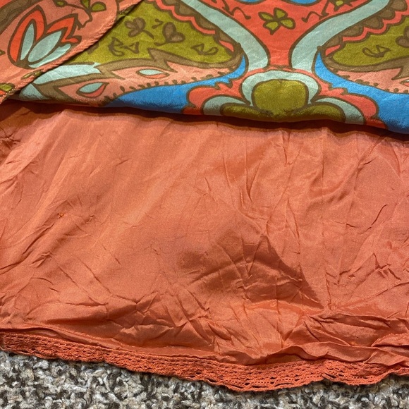 Moulinette Soeurs From Anthropologie 100% Silk Dress Racer Back - Picture 6 of 11